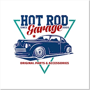 hot rod vintage car Posters and Art